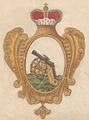 Герб Смоленска из «Знамённого гербовника» 1730 года в исполнении Ф. М. Санти[4]