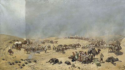 Хивинский поход 1873 года Через мёртвые пески к Колодцам Адам-Крылган.