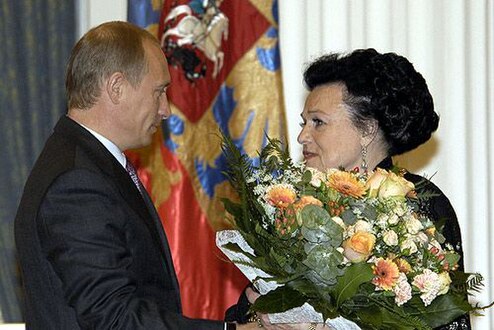 Людмила Зыкина и Владимир Путин