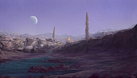 Реконструкция ландшафта в середине перми (275 млн лет назад)