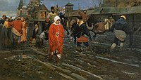 Московская улица XVII века в праздничный день (1895). Государственный Русский музей