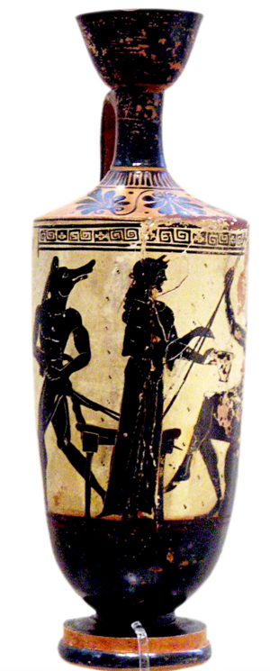 Одиссей и Кирка, древне-греческая ваза