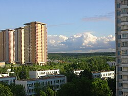 Вид на Никулинский проезд из Олимпийской деревни