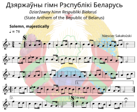 Belarusian Anthem Music Sheet.InstrumentalSimple.svg