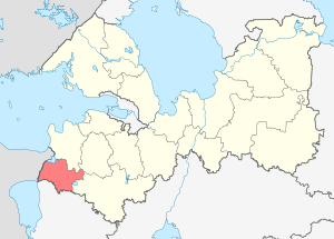 Сланцевский район на карте