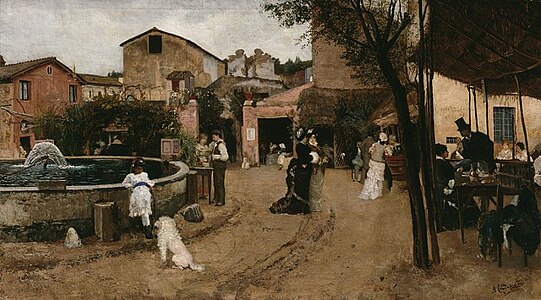 На дворе гостиницы в Риме