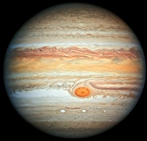 Фотография Юпитера, сделанная 27 июня 2019 года с телескопа «Хаббл»
