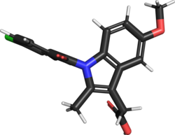 3D-модель органического соединения индометацина