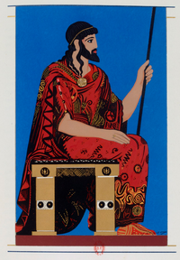 Одиссей на троне Итаки. Художник Франсуа-Луи Шмид (1928)