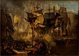 London - Tate Britain - The Battle of Trafalgar, as seen from the Mizen Starboard Shrouds of the Victory 1806-08 by Joseph Mallord William Turner.jpg