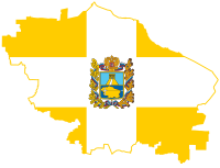 Карта на фоне флага Ставропольского края