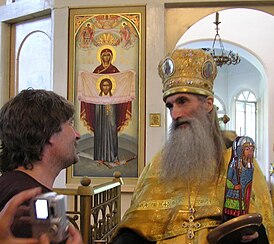 Олег Тэор в храме Александра Невского, 2003 год