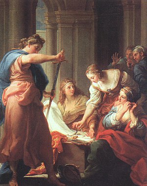 Картина Ахиллес при дворе царя Ликомеда, Помпео, Батони, Уффицы, Флоренция
