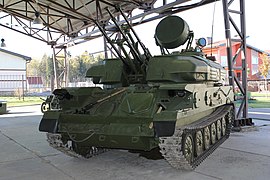 23-мм зенитная самоходная установка ЗСУ-23-4 «Шилка» в Музее отечественной военной истории