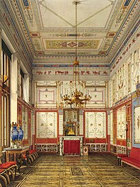 Помпейская столовая. 1874. Акварель.