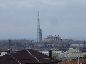 Вид на Каменскую ТЭЦ, 2017 год
