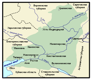 Земля войска Донского Область Войска Донского на карте