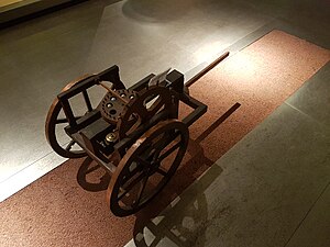 Vitruve's odometer, 1st century BC, Roma (reconstruction).jpg