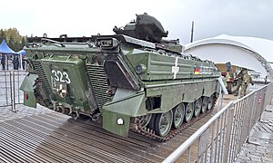 Marder 1A3 on captured equipment exhibition in Moscow (rear view).jpg