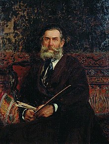 И. Е. Репин, портрет Боголюбова, 1876 год