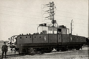 Экспериментальный электрический локомотив S&H (1902 год)