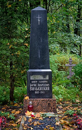 Могила Б. А. Вилькицкого на Смоленском кладбище