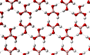 Структура плоского слоя в ортоборной кислоте