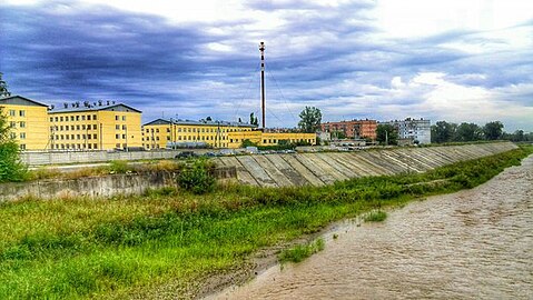 Река Малка в пределах города Прохладный