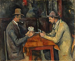 Paul Cézanne, 1892-95, Les joueurs de carte (The Card Players), 60 x 73 cm, oil on canvas, Courtauld Institute of Art, London.jpg
