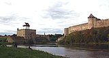Ивангородская крепость напротив Нарвской