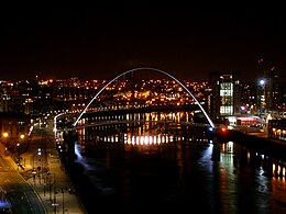 Gateshead Millennium Bridge, Angled