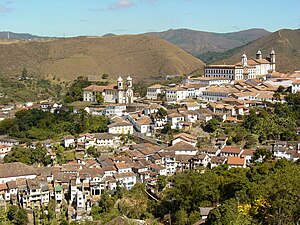 View over the Town from the Road into Town - Ouro Preto - Minas Gerais - Brazil.jpg